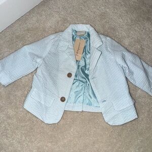 Blue Striped Kids Jacket